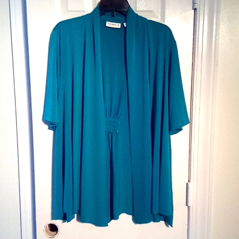 Susan Graver Teal Cardigan